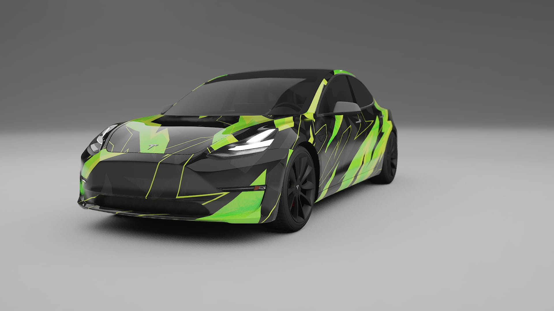 Tesla Model 3 NINJA TURTLES – Tervezett Wrap PPF készlet nyomtatható poliuretán fóliából