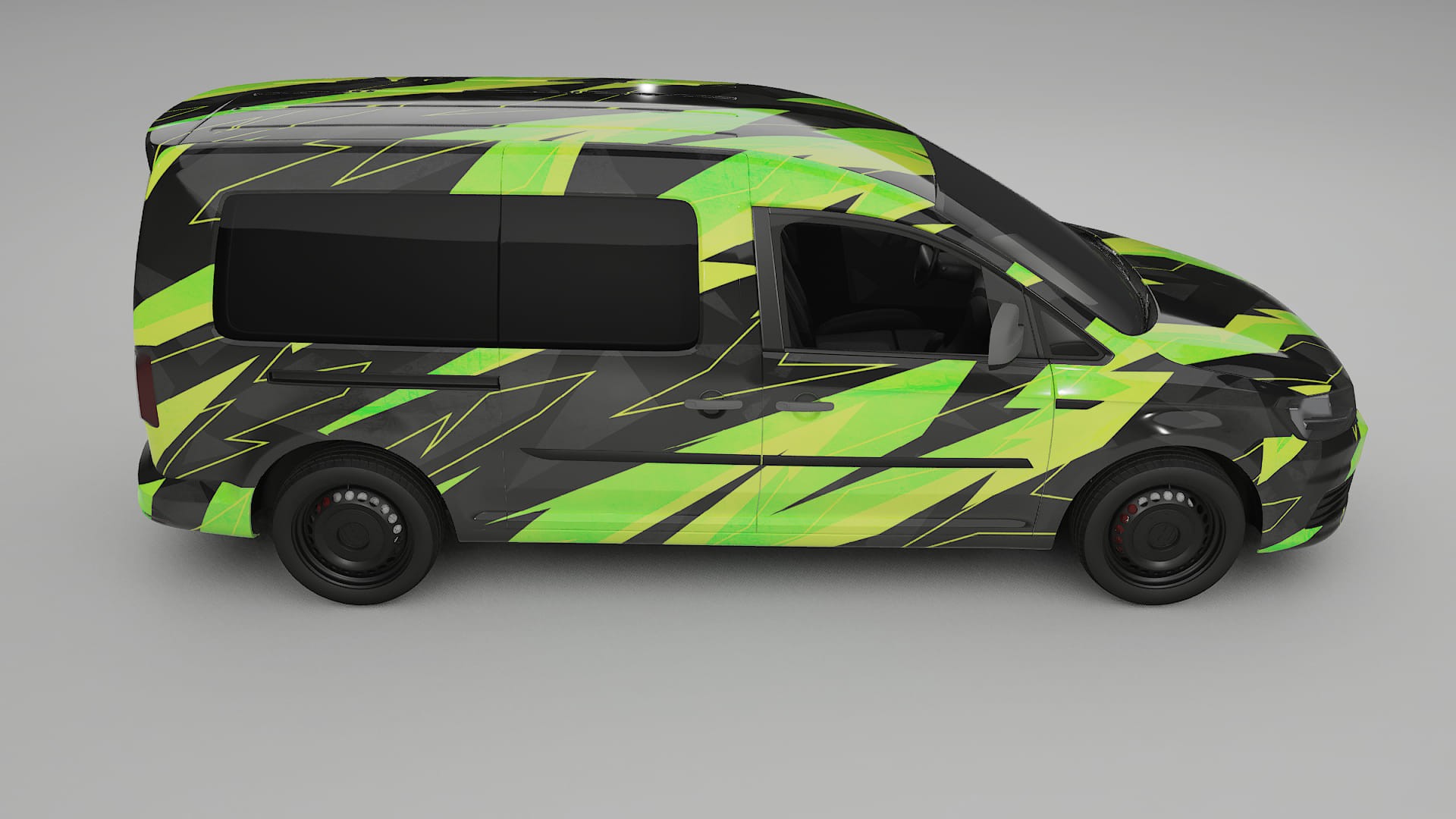 VW Caddy Maxi SB NINJA TURTLES – Tervezett Wrap PPF készlet nyomtatható poliuretán fóliából