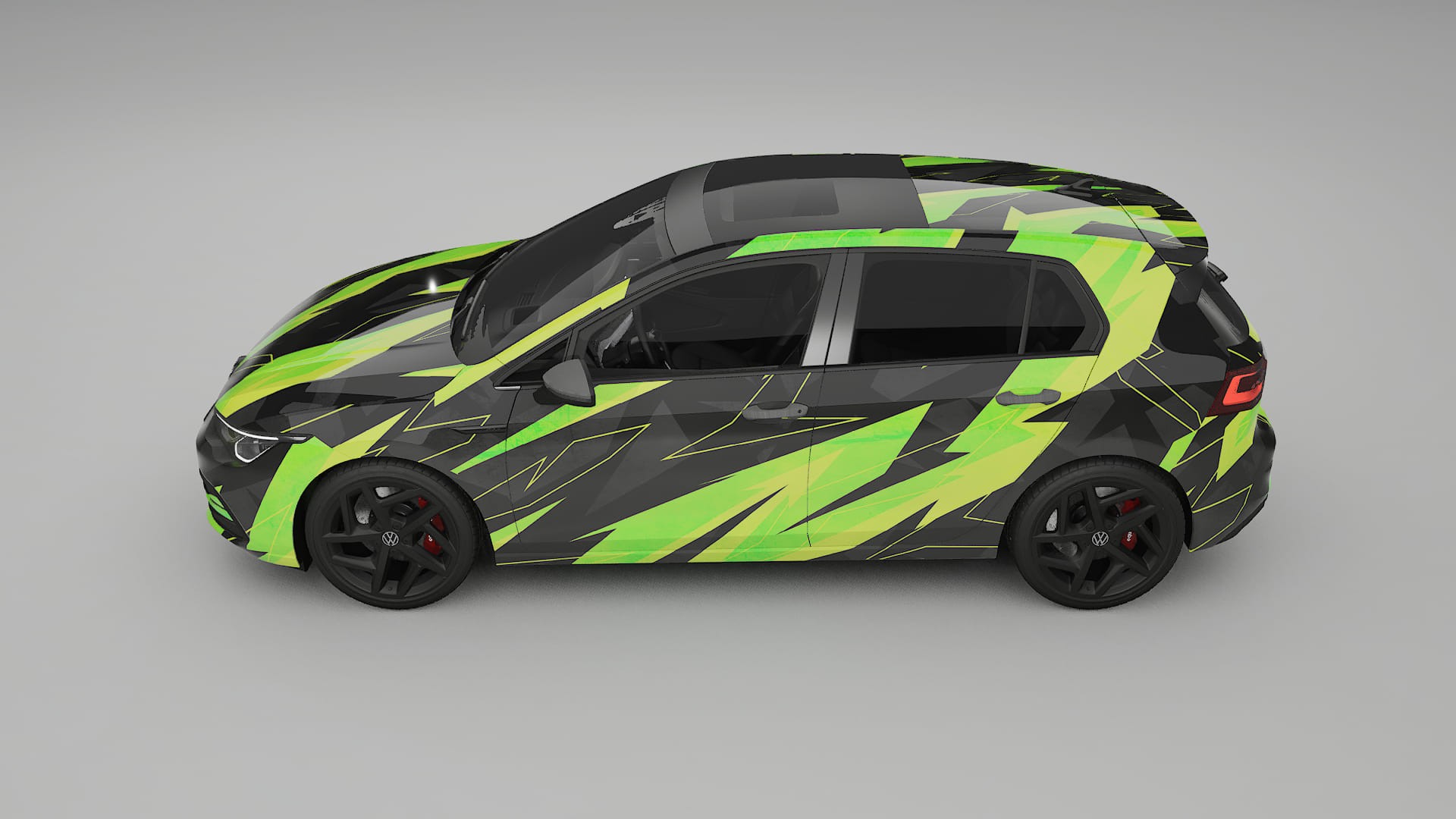VW Golf Mk8 NINJA TURTLES – Tervezett Wrap PPF készlet nyomtatható poliuretán fóliából