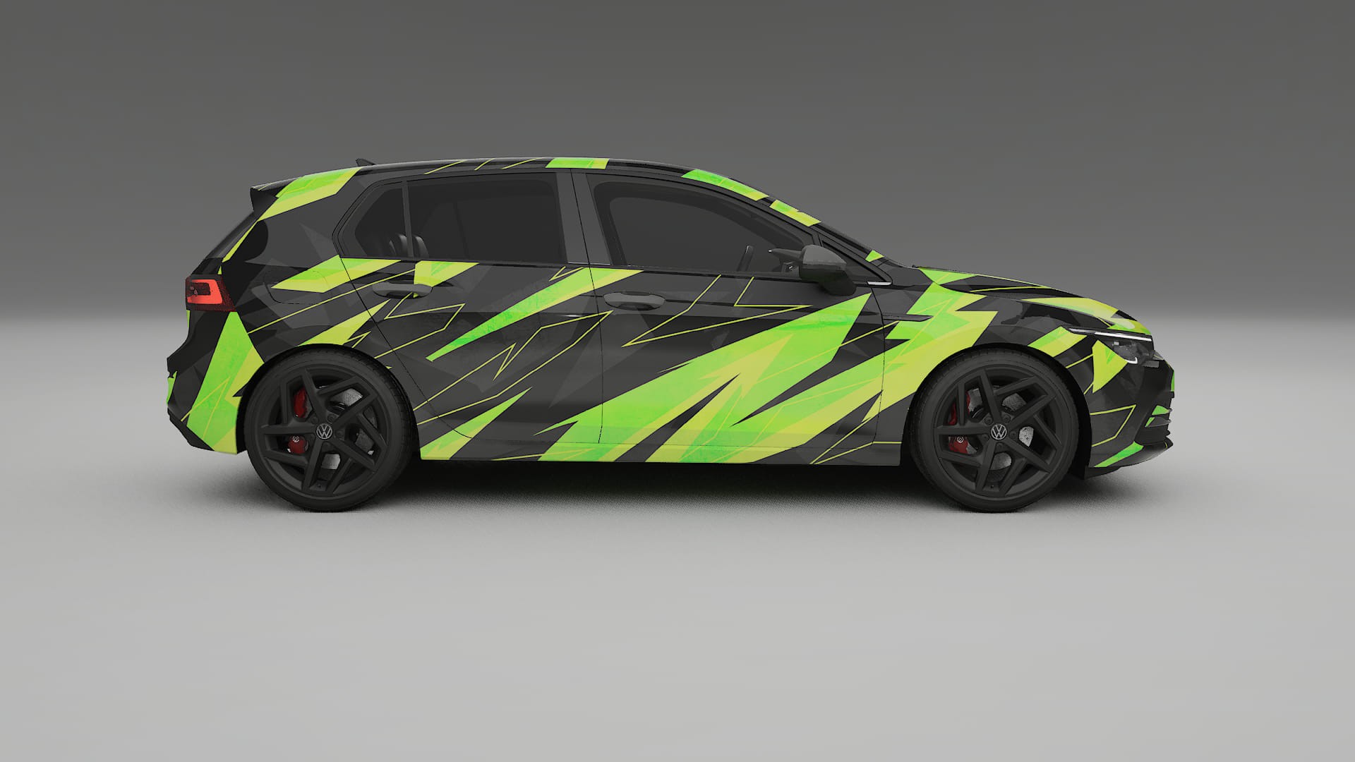 VW Golf Mk8 NINJA TURTLES – Tervezett Wrap PPF készlet nyomtatható poliuretán fóliából