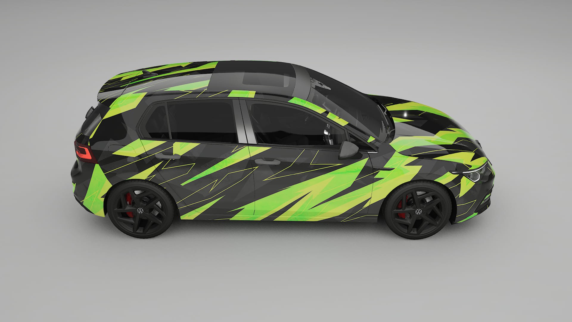 VW Golf Mk8 NINJA TURTLES – Tervezett Wrap PPF készlet nyomtatható poliuretán fóliából