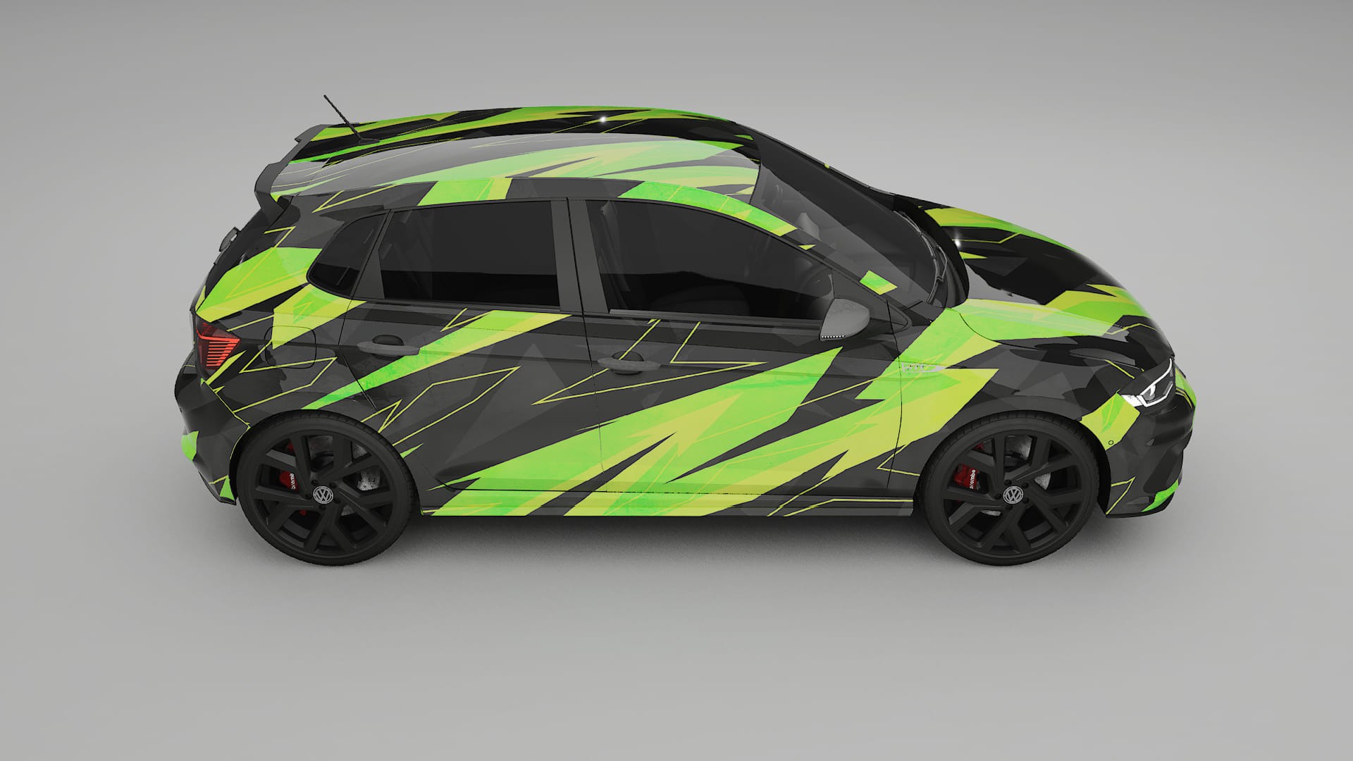 VW Polo GTI VI NINJA TURTLES – Tervezett Wrap PPF készlet nyomtatható poliuretán fóliából