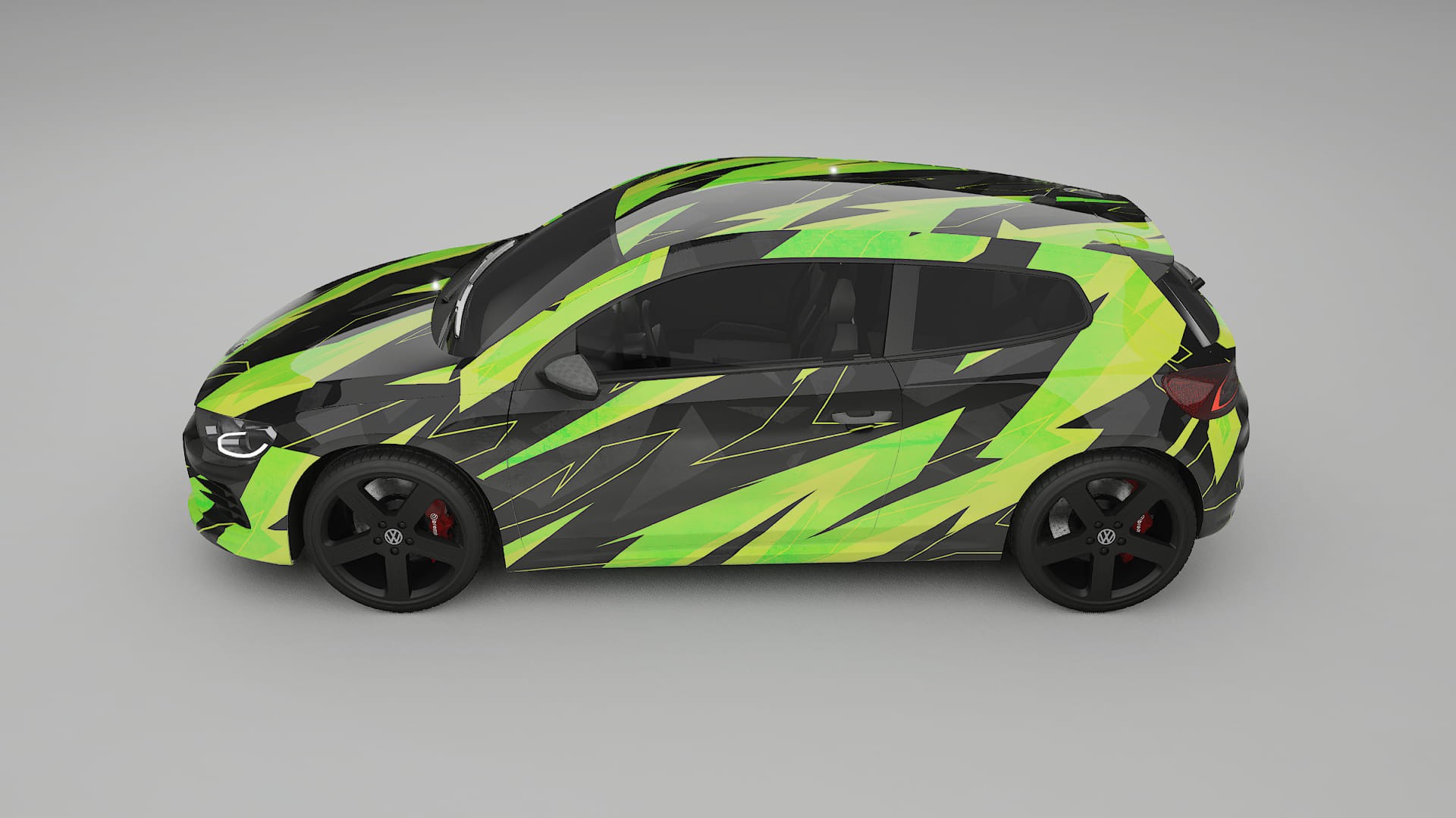 VW Scirocco R III NINJA TURTLES – Tervezett Wrap PPF készlet nyomtatható poliuretán fóliából
