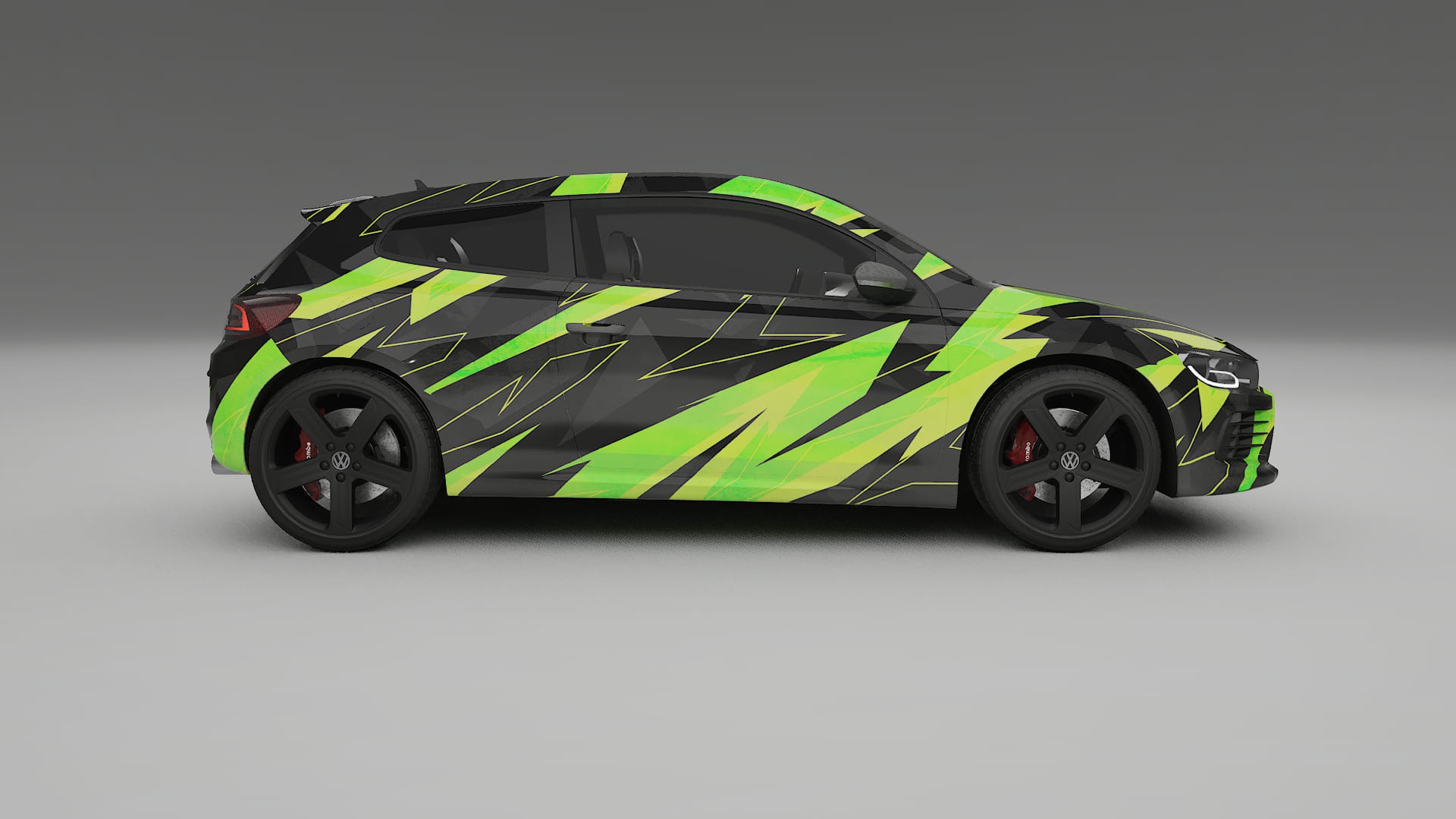 VW Scirocco R III NINJA TURTLES – Tervezett Wrap PPF készlet nyomtatható poliuretán fóliából
