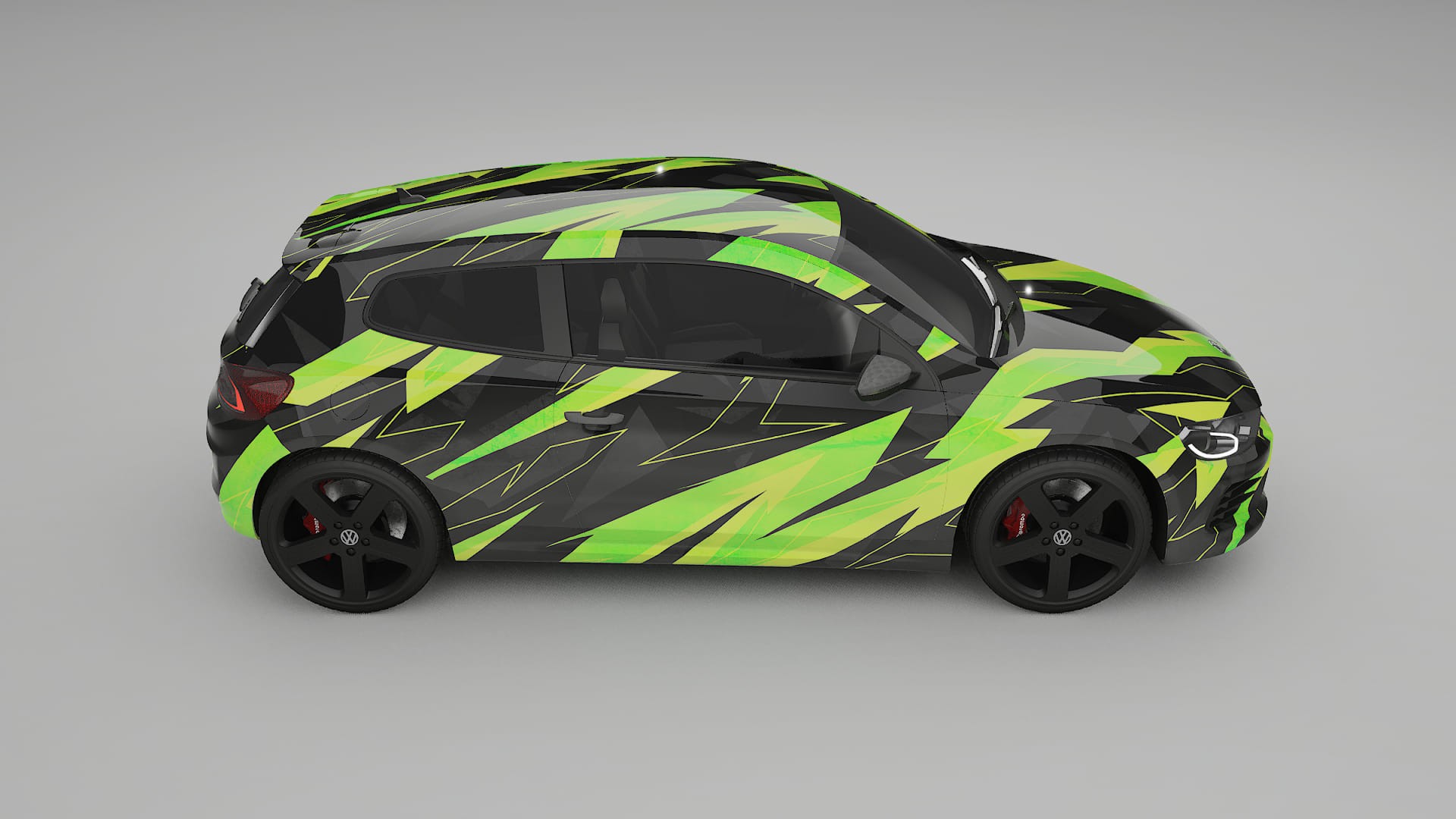 VW Scirocco R III NINJA TURTLES – Tervezett Wrap PPF készlet nyomtatható poliuretán fóliából