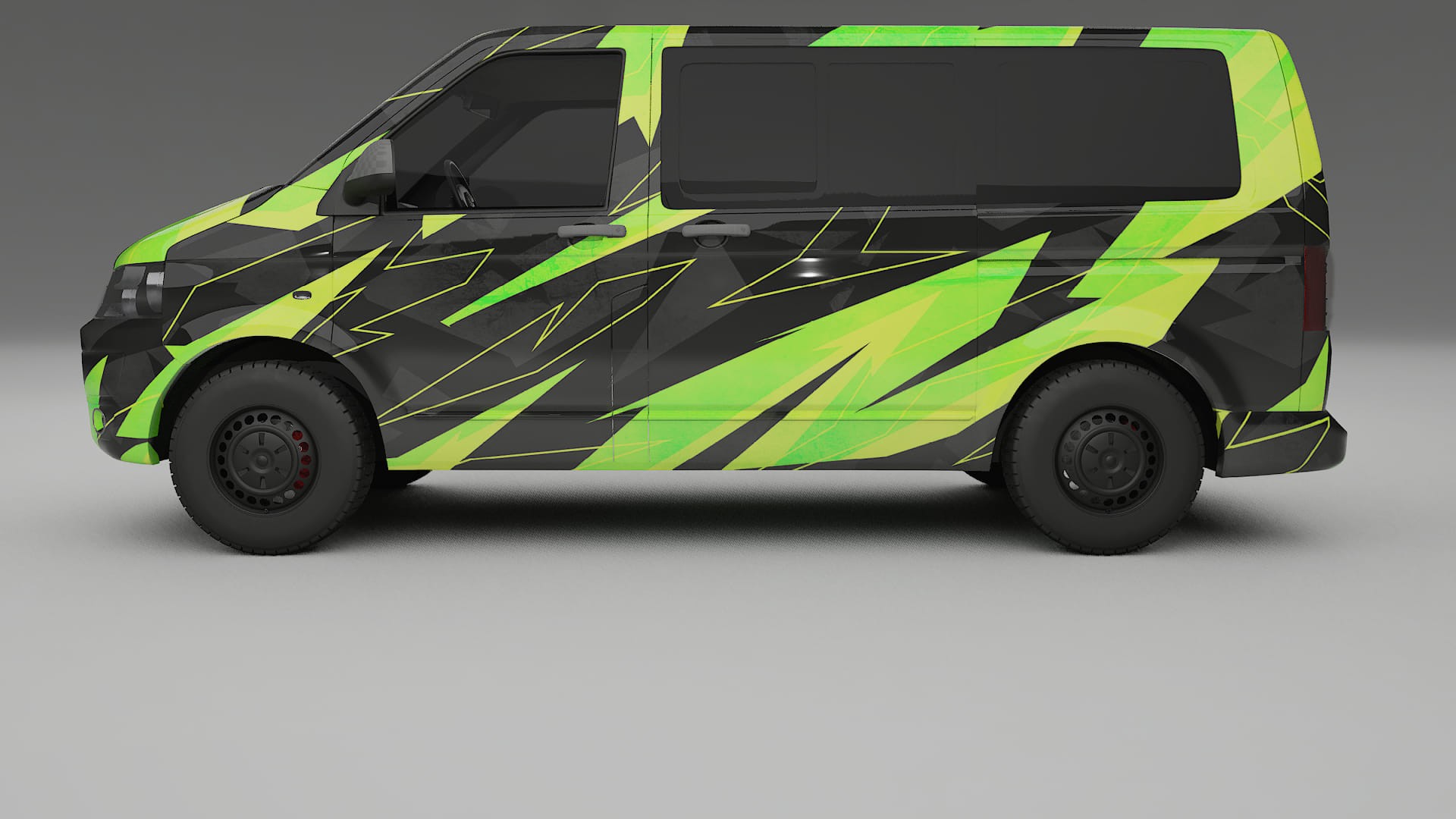VW Transporter T5 Caravelle NINJA TURTLES – Tervezett Wrap PPF készlet nyomtatható poliuretán fóliából