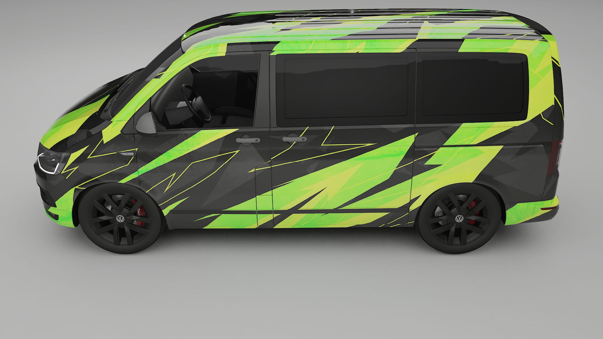 VW Transporter T6 Multivan NINJA TURTLES – Tervezett Wrap PPF készlet nyomtatható poliuretán fóliából