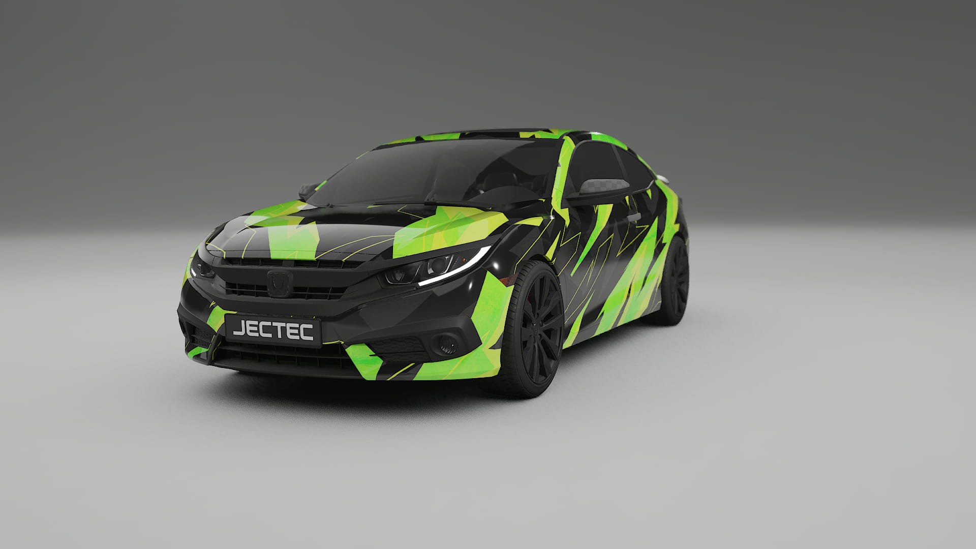 Honda Civic coupe prefacelift pre-LCI NINJA TURTLES – Tervezett Wrap PPF készlet nyomtatható poliuretán fóliából