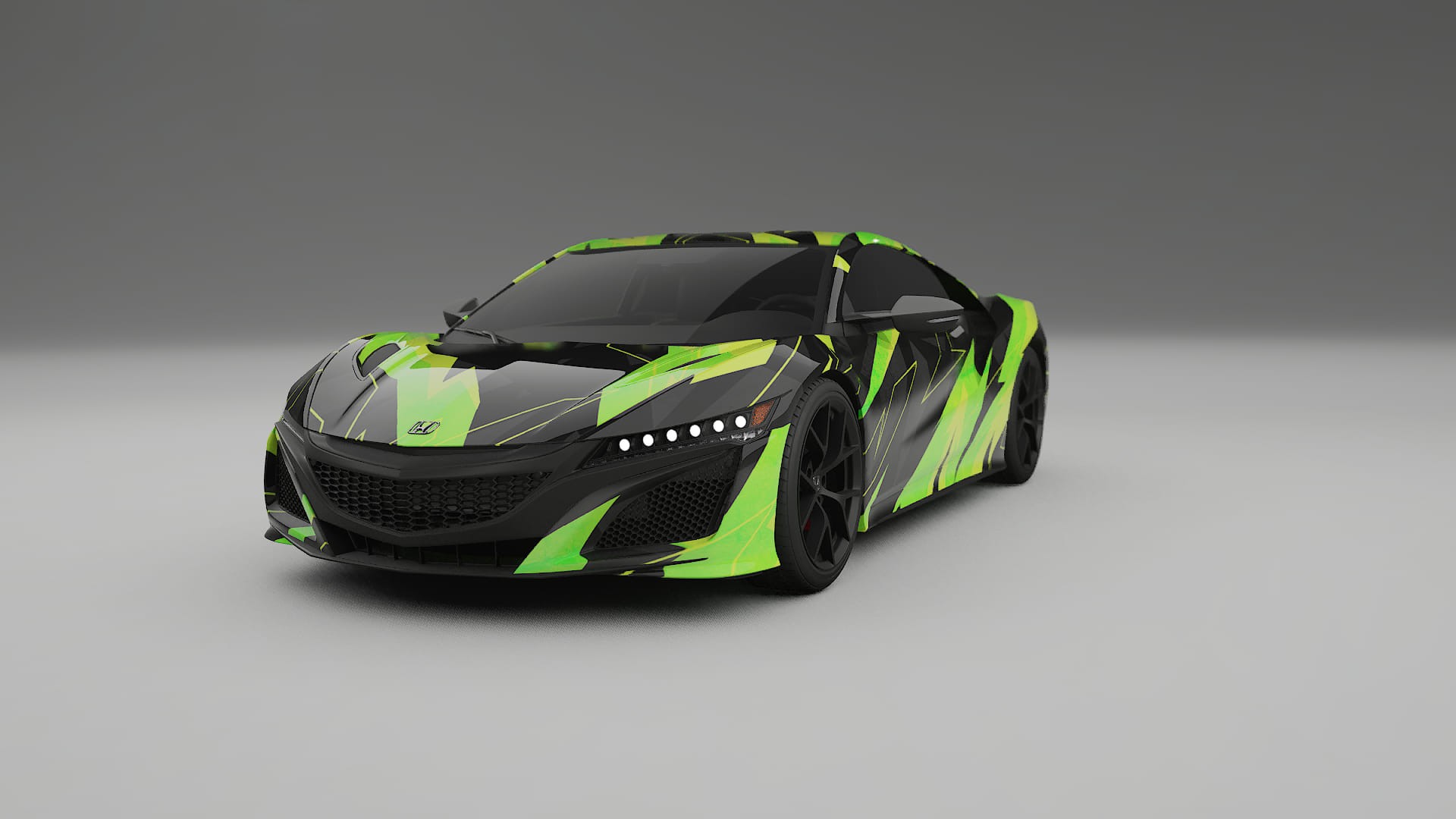 Honda NSX prefacelift pre-LCI NINJA TURTLES – Tervezett Wrap PPF készlet nyomtatható poliuretán fóliából