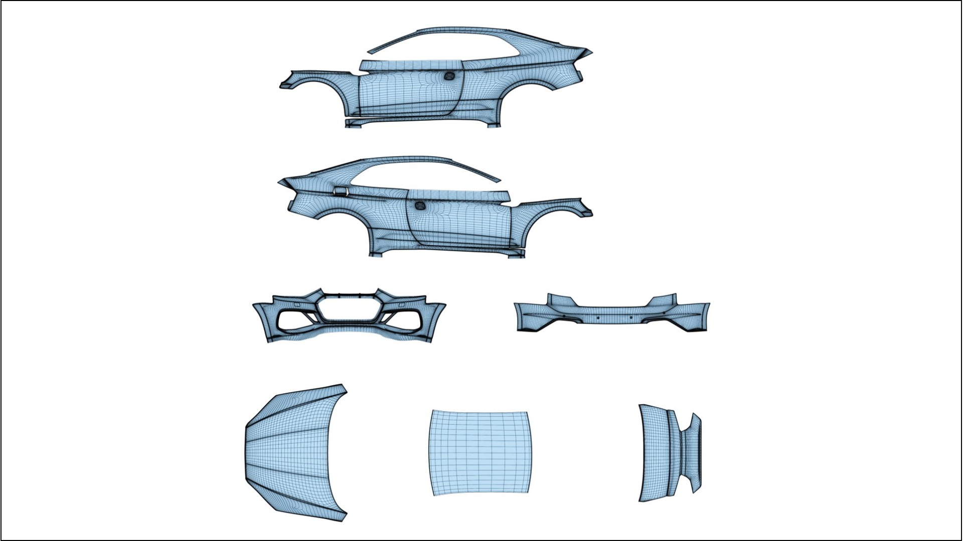 Audi RS5 Coupe B9 facelift pre LCI TPU Fényezésvédő Fólia | SAND Színváltós PPF – Teljesen Elővágott Készlet