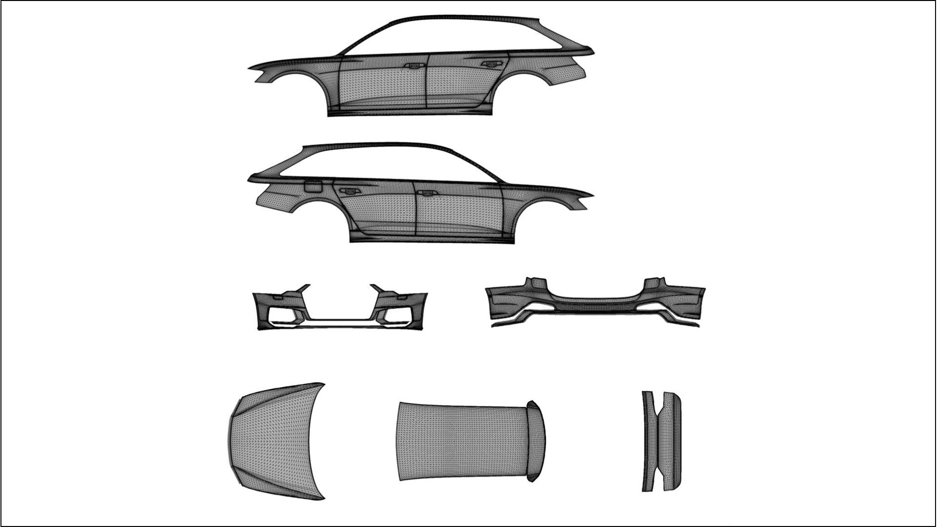 Audi S6 Avant prefacelift pre LCI C8 TPU Fényezésvédő Fólia | LAGOON Színváltós PPF – Teljesen Elővágott Készlet 2