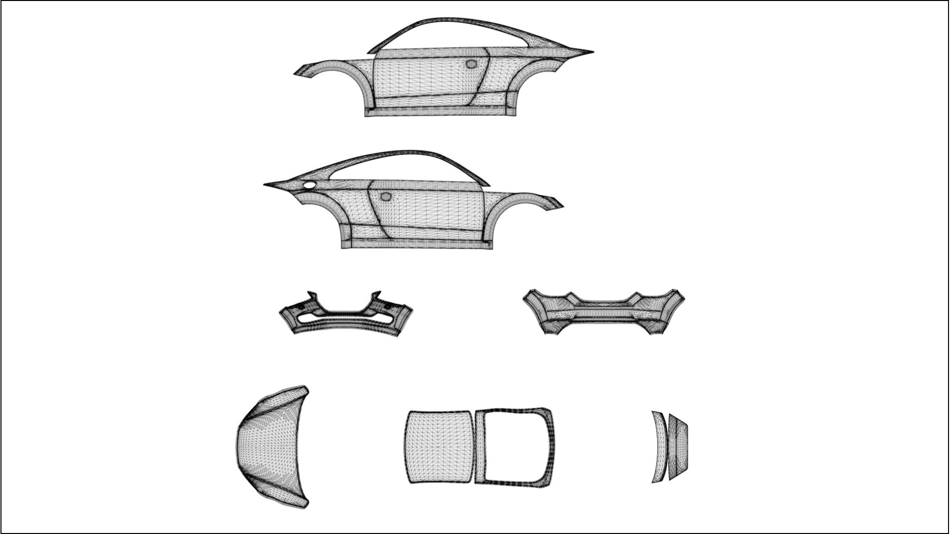 Audi TT Coupe 8S prefacelift pre LCI TPU Fényezésvédő Fólia | FROST Színváltós PPF – Teljesen Elővágott Készlet