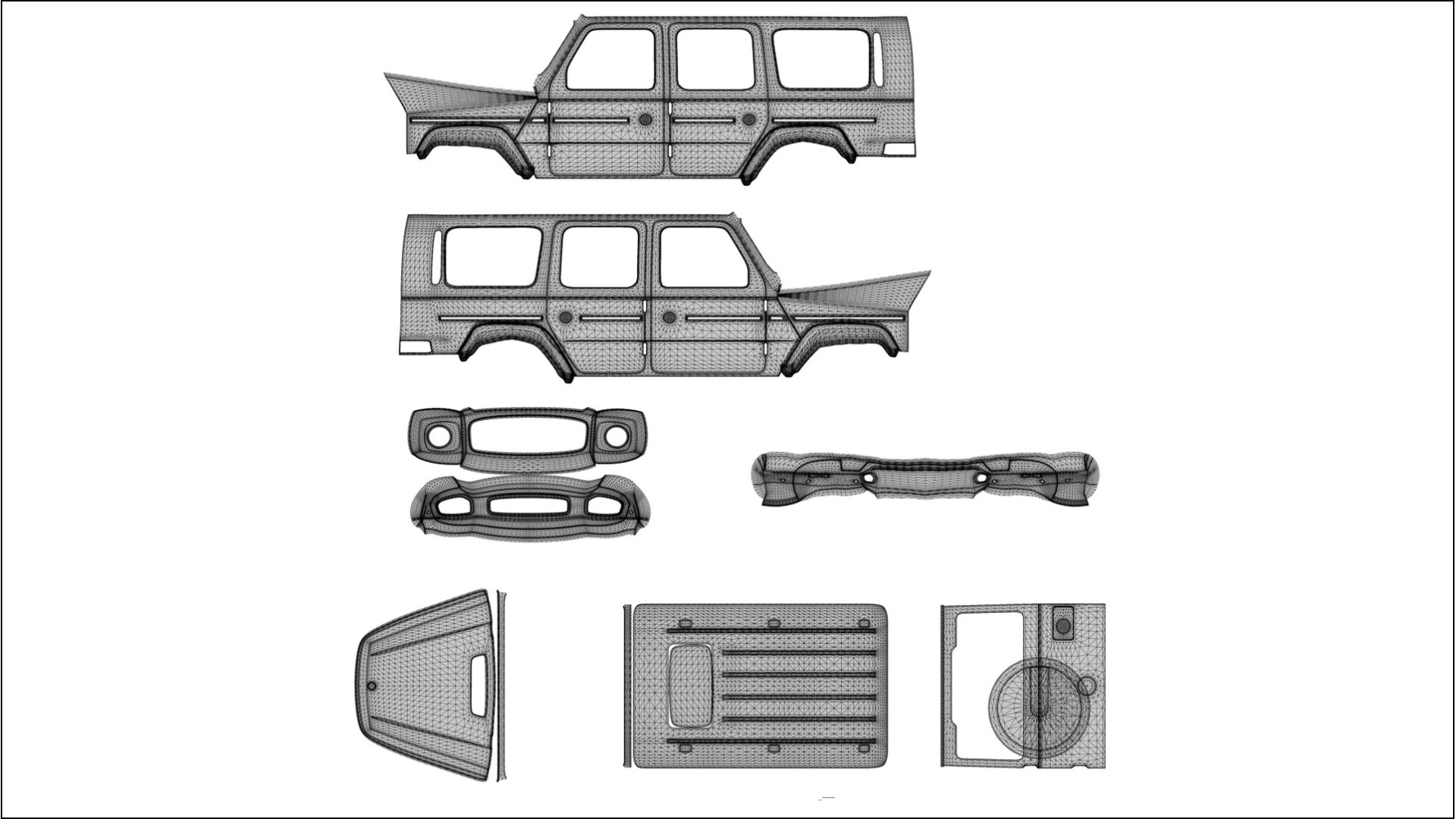 Mercedes G63 AMG W463A TPU Fényezésvédő Fólia | LAGOON Színváltós PPF – Teljesen Elővágott Készlet 2