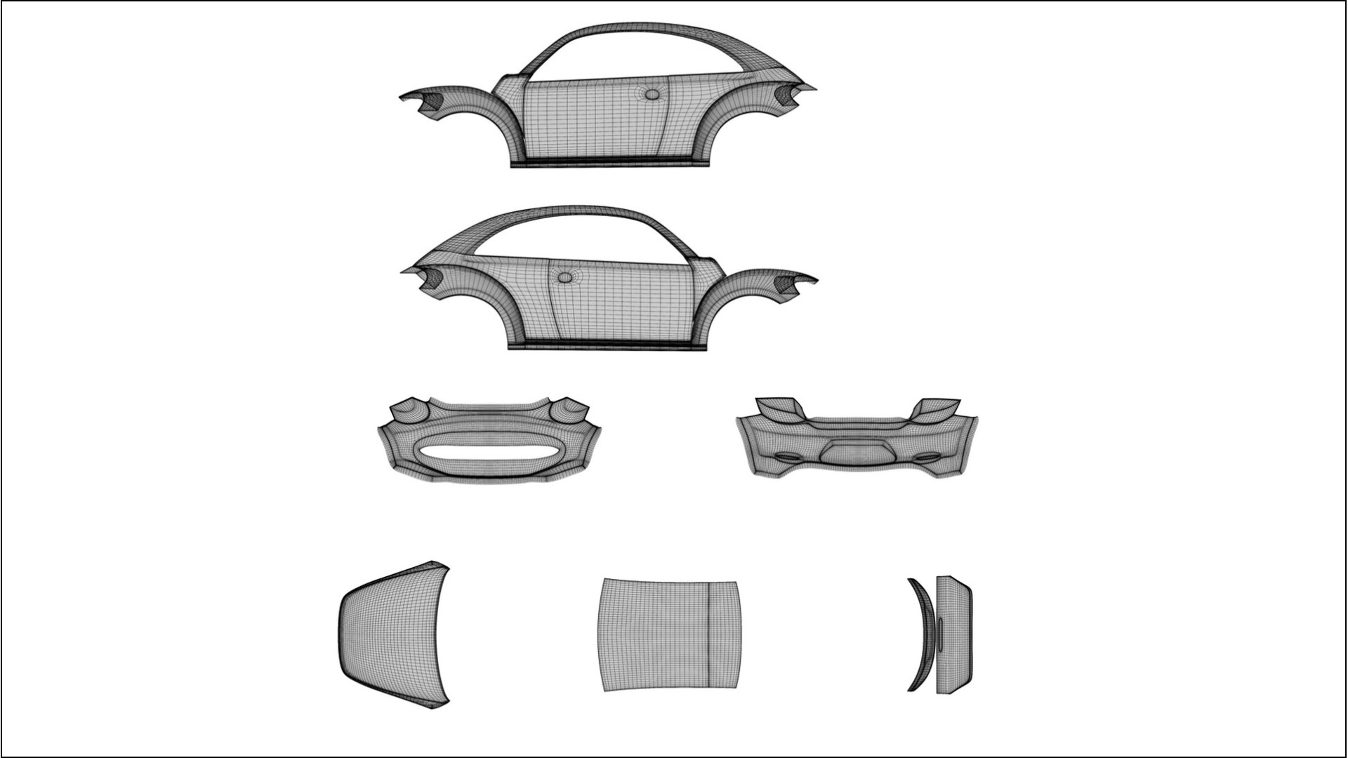 VW Beetle A5 prefacelift pre LCI TPU Fényezésvédő Fólia | ROCKET Színváltós PPF – Teljesen Elővágott Készlet 2