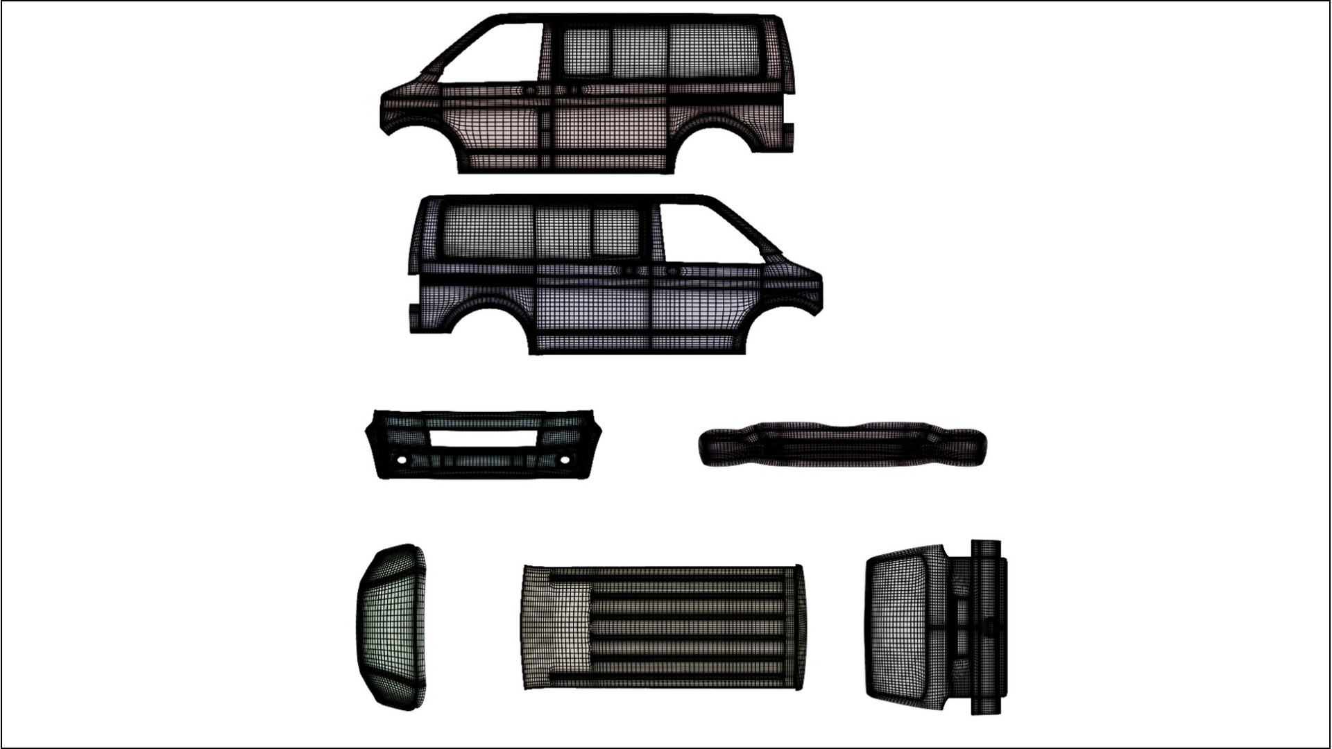VW Transporter T5 Caravelle TPU Fényezésvédő Fólia | FROST Színváltós PPF – Teljesen Elővágott Készlet 2