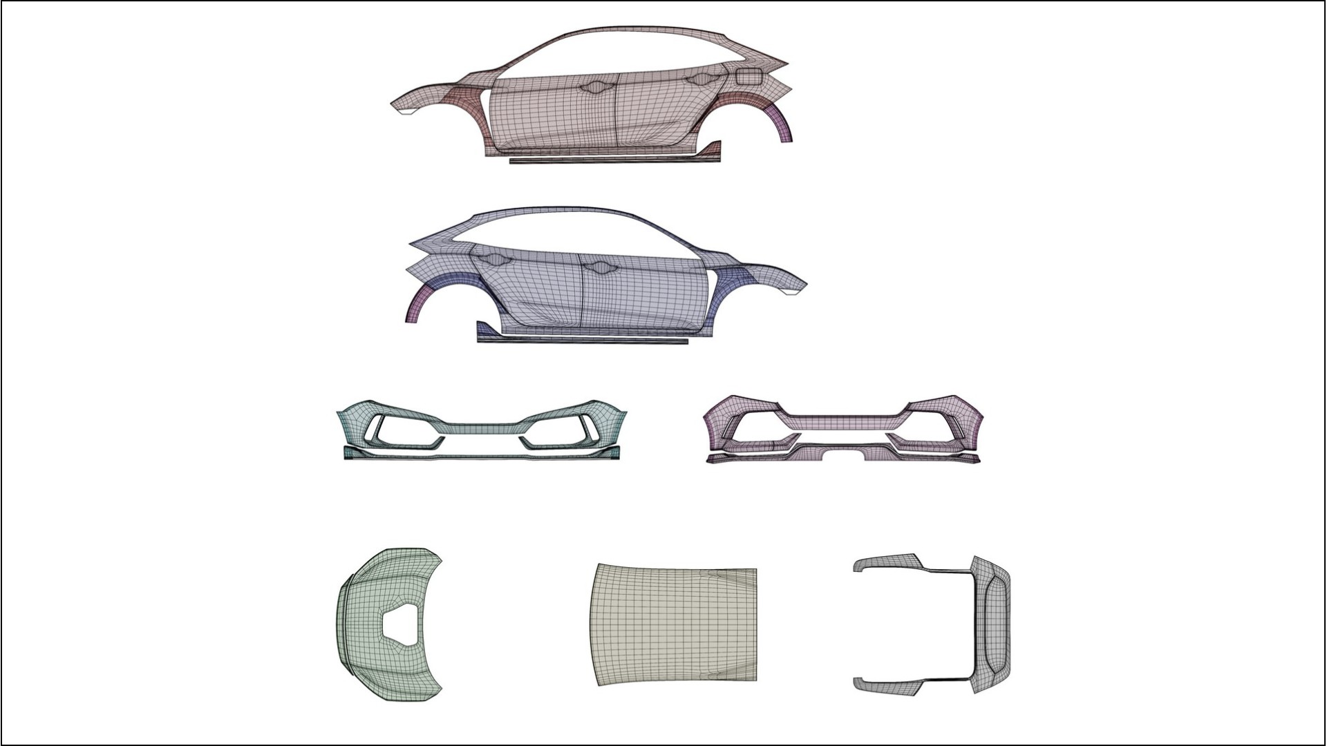 Honda Civic Type R TPU Fényezésvédő Fólia | BLUSH Színváltós PPF – Teljesen Elővágott Készlet