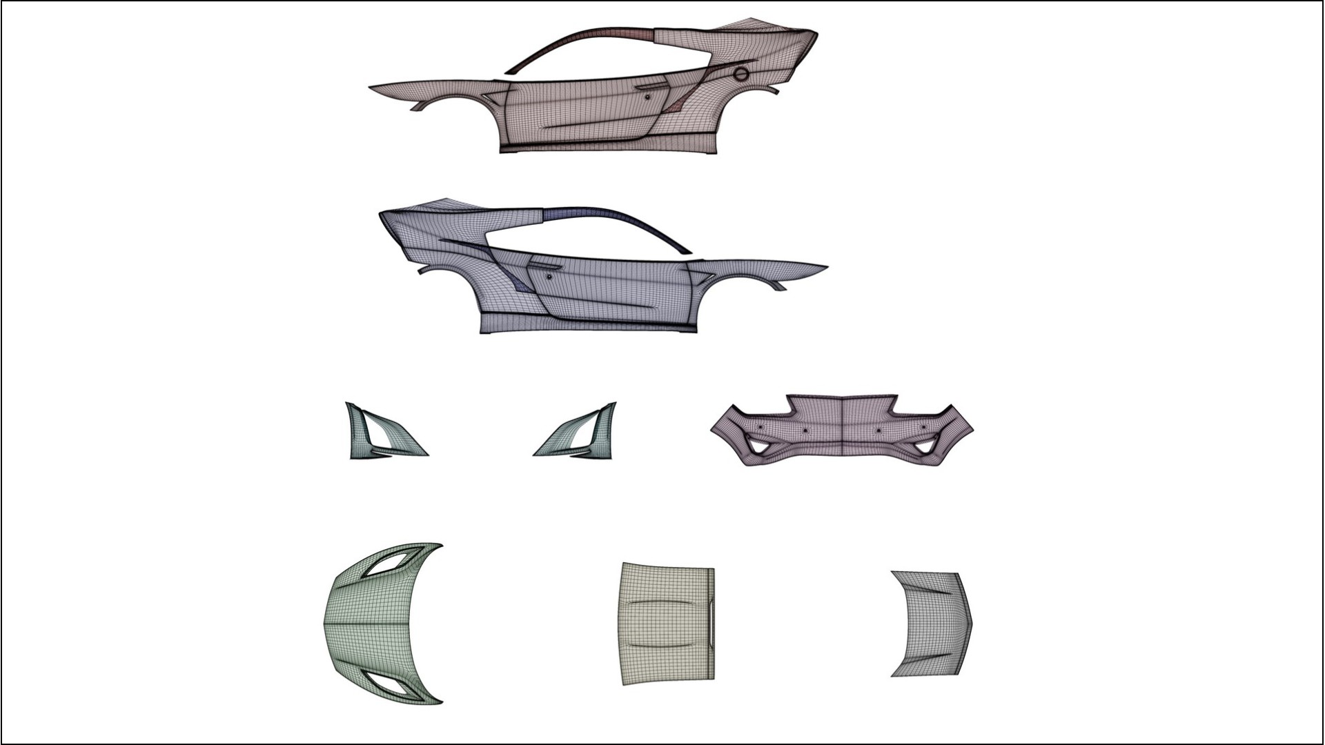 Honda NSX prefacelift pre LCI TPU Fényezésvédő Fólia | FROST Színváltós PPF – Teljesen Elővágott Készlet