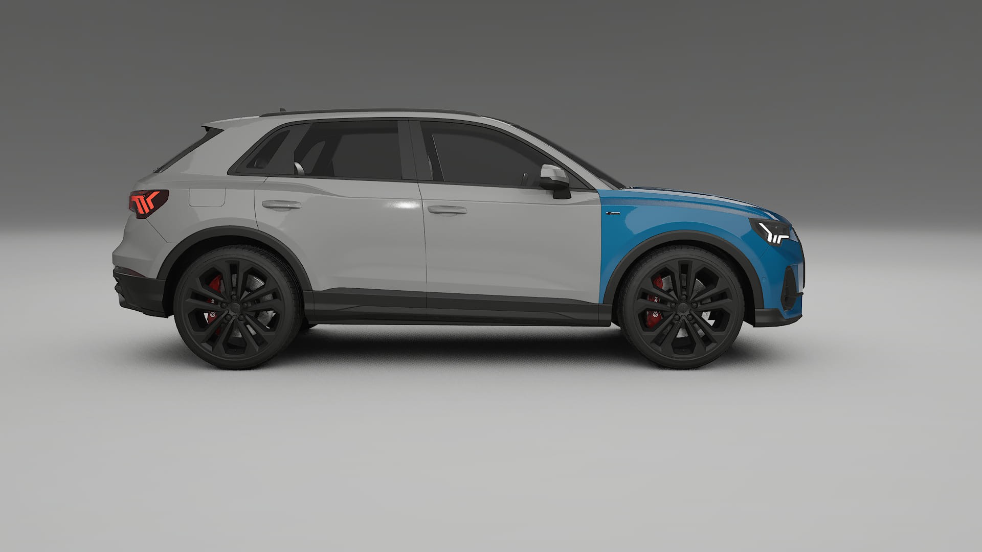 Audi Q3 S-Line F3 Fényezésvédő Fólia | CrystalGuard Átlátszó TPU PPF Első Védő Készlet