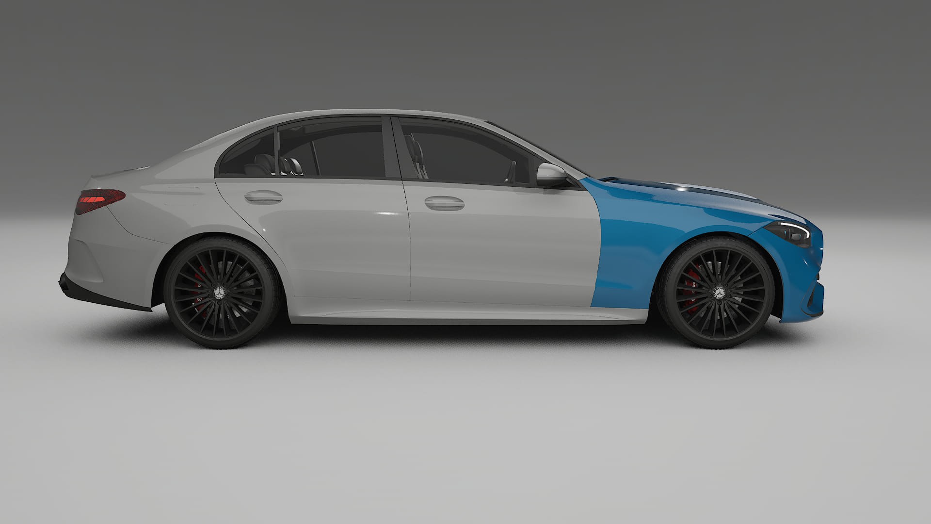 Mercedes C-Class W206 Fényezésvédő Fólia | CrystalGuard Átlátszó TPU PPF Első Védő Készlet 2
